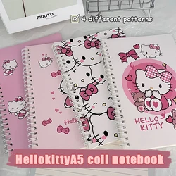 Sanrio Hello Kitty Cartoon Notebook A5 Coil Notebook Student Notebook Cartoon Cute Notebook School Writing Tool