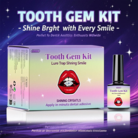 DIY Sparkling Tooth Gem Kit with UV Light: Easy Apply Dental Adhesive & Shining Crystals for Long Lasting Smile Beauty at Home