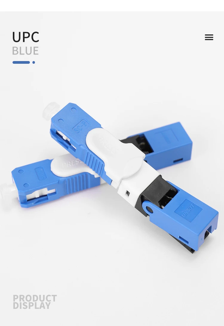 To FTTH UNIKIT ESC250D SC APC UPC Single-Mode Fiber Optic Quick Connector FTTH SM Optic Fast Connector