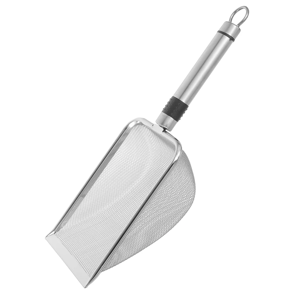 Stainless Steel Cat Litter Scoop Supplies Scooper for Cats Holder Sand Sifter Metal Sieve