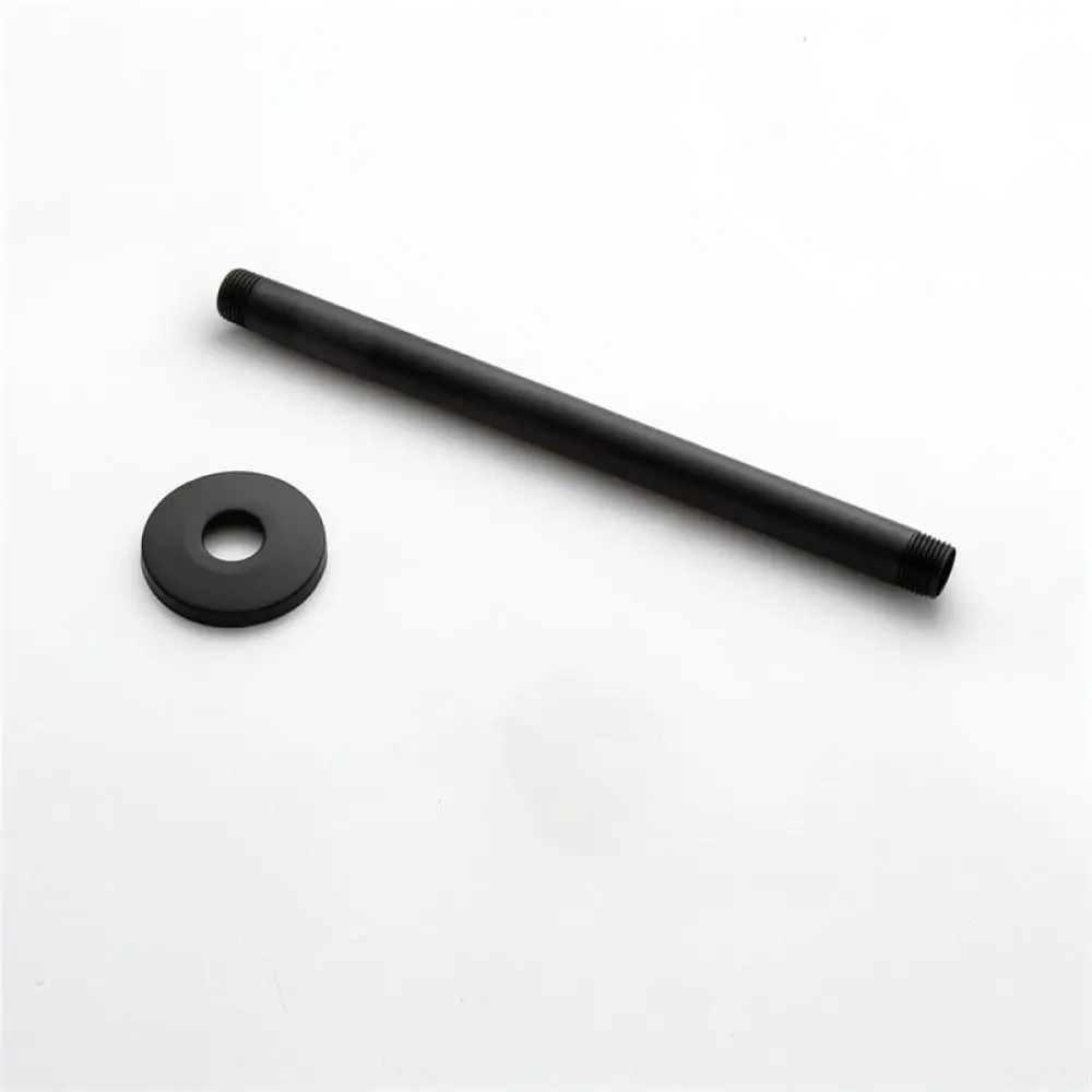 Modern Matte Black Ceiling Shower Arm Pipe Stainless Steel Extension For Rainfall Shower Head Bathroom Shower Fixture
