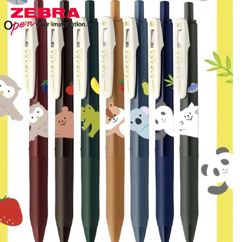 

New Japan ZEBRA SARASA Hide Animal Limited Gel Pen Press Rollerball Pen JJ15 Vintage Color Series Suit 0.5mm Cute Stationary