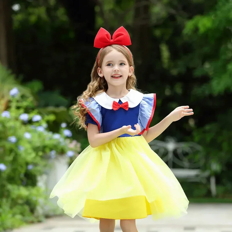 Cute Princess Girls Tutu Christmas Dress Purple Cartoon Cosplay Rapunzel Sophia Costume For Kids Little Children Summer 2-8Y MN1