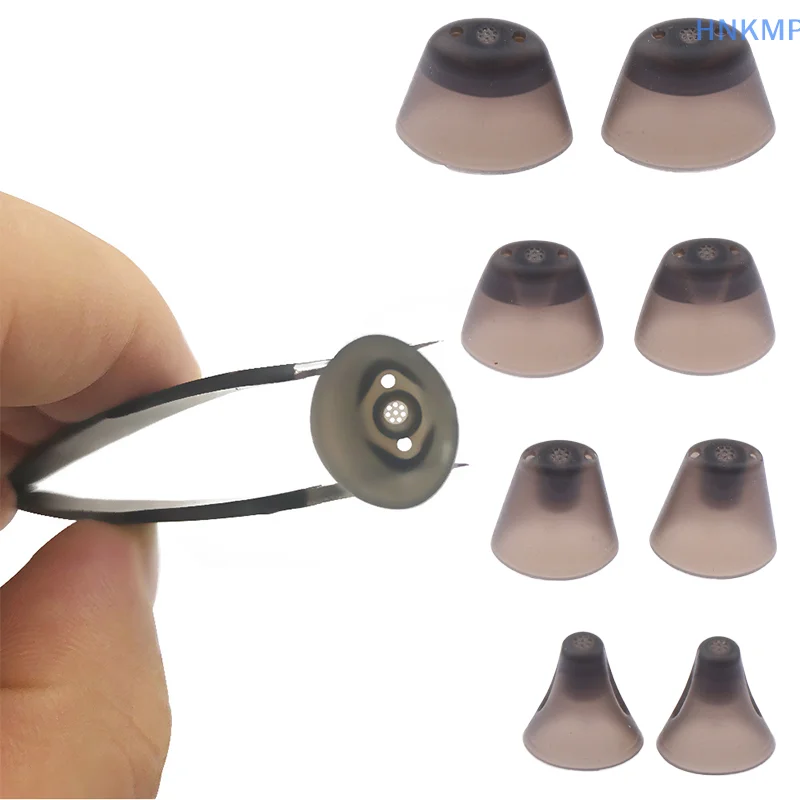 1Pair Silicone Earplug Hearing Aid Ear Tips Soft Replacement Earplugs In-Ear Hearing Aid Domes Ear Plugs Black XS/S/M/L