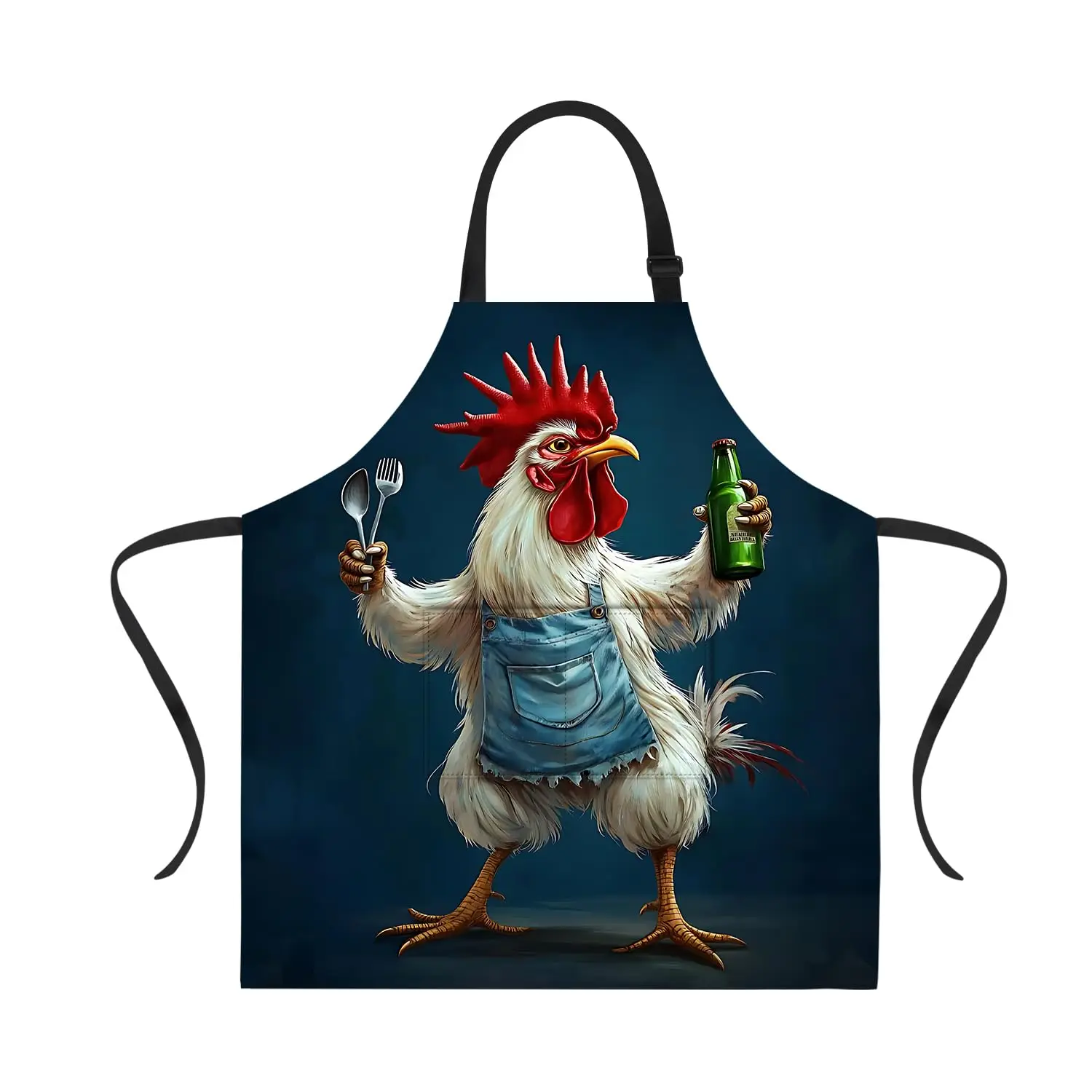 

Funny Apron Rooster Apron Chicken Apron for Women Men with Pockets, Adjustable Kitchen Chef Aprons for Cooking