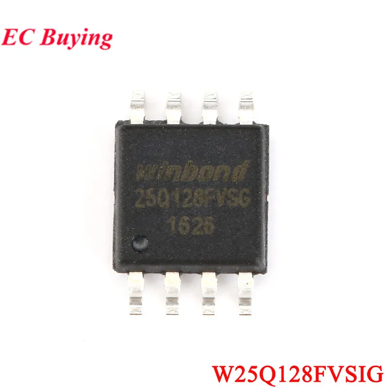 10Pcs/1pc W25Q128FVSIG 25Q128FVSG W25Q128FVSG 25Q128FVSIG 25Q128 W25Q128FVSSIG SOIC-8 Flash 128Mbit Speed ​​104MHz Chip IC