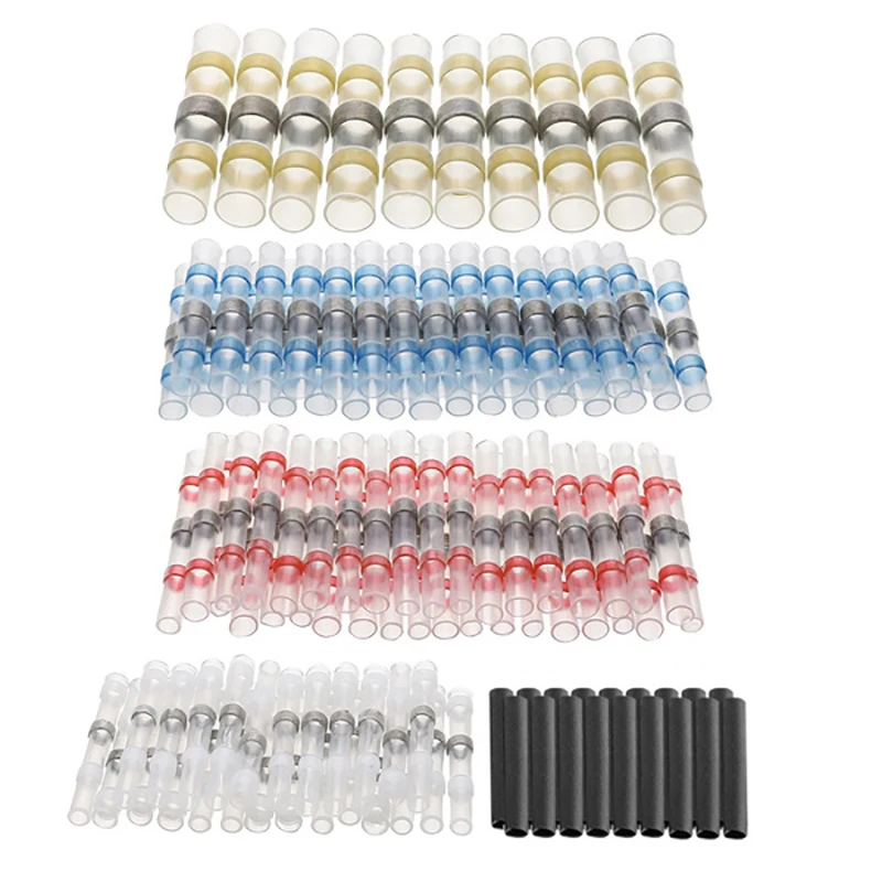 【AD】50-800pcs Solder Seal Wire Connectors Heat Shrink Insulated Electrical Wire Terminals Butt Splice CableCrimp Waterproof