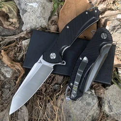 D2 Outdoor Sharp knife Multi-functional knife camping survival carry convenient folding knife, barbecue knife