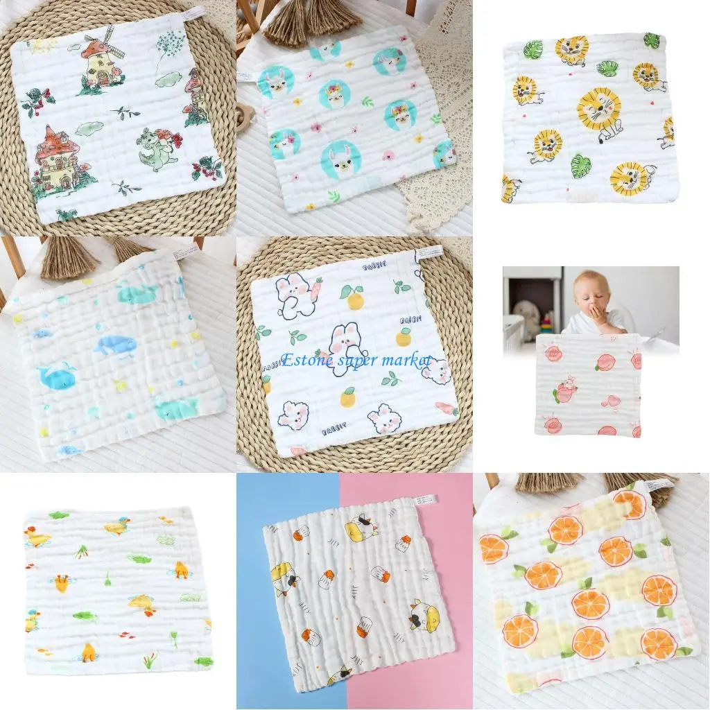 090B 코튼 베이비 트림 천 부드럽고 통기성 신생아 젖니가 남 시간 부드러운 스킨 케어 30x30cm 수건