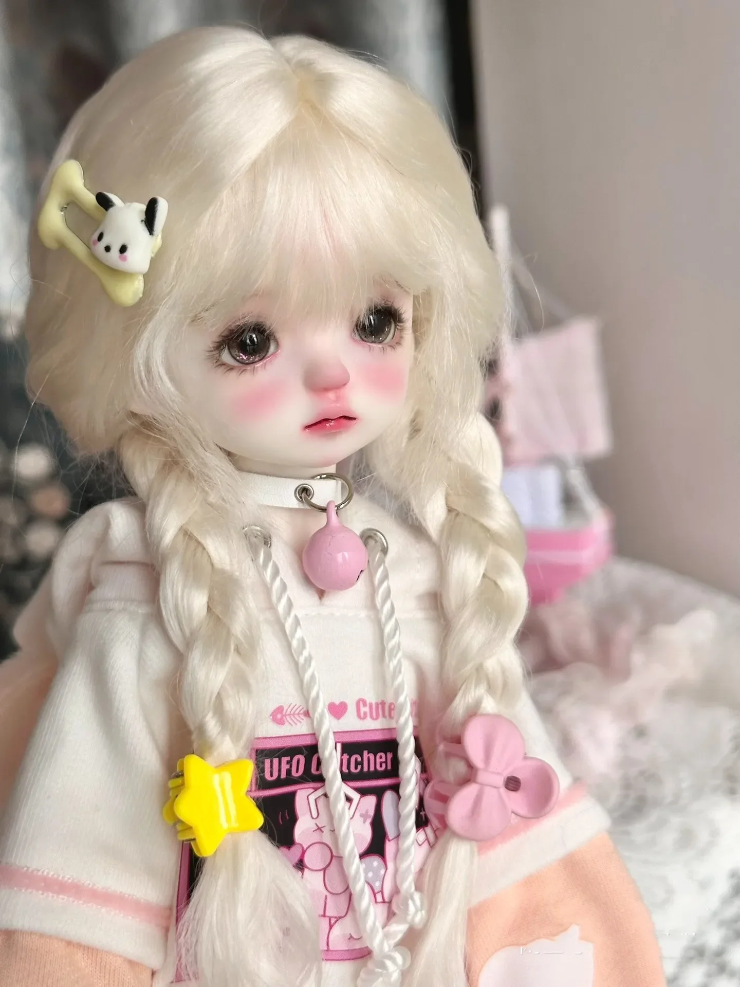 인형용 머리카락 1/6 BJD 인형 머리카락, 모헤어 가발