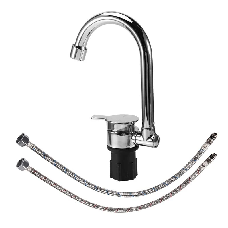 A95E-Foldable RV Faucet Universal For Car Caravan RV Cold & Hot Water Mixer Water Tap 360 Dgree Rotation Faucet