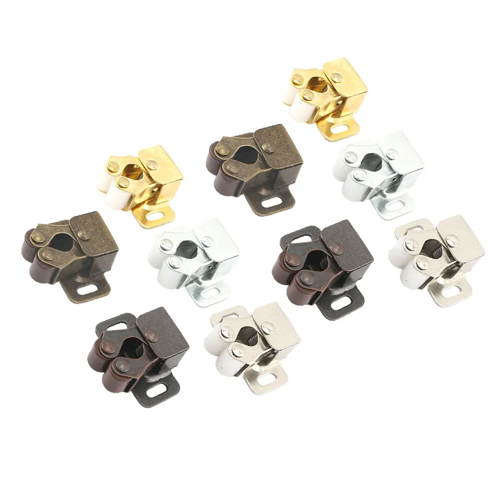 15Pcs Door Touch Latch Ball Catch Cabinet Door Catch for Kitchen Bedroom Wardrobe Smooth Push Open Close No Pull Needed Heavy