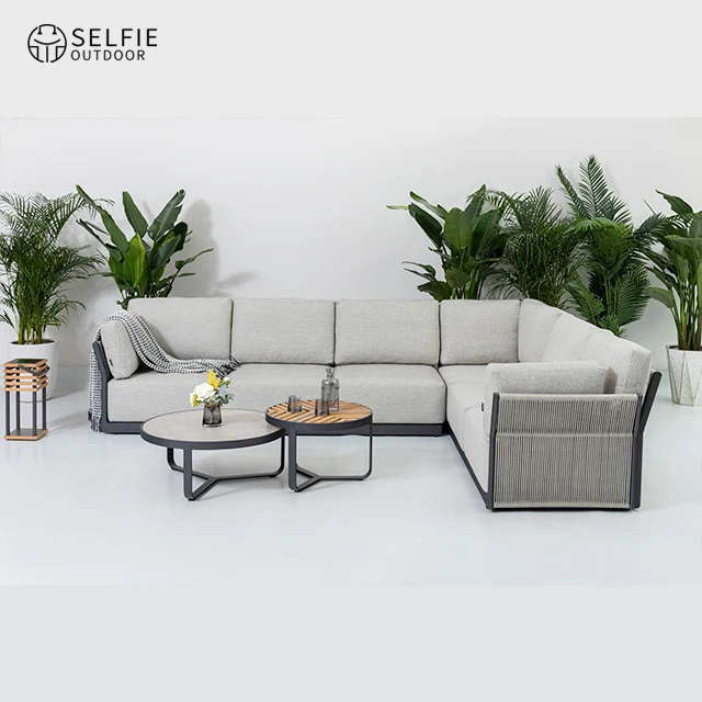 

Modern Patio Furniture Outdoor Party Tables and Chairs Rope Garden Furniture Teak Garden Chair Outdoor Sofa Set