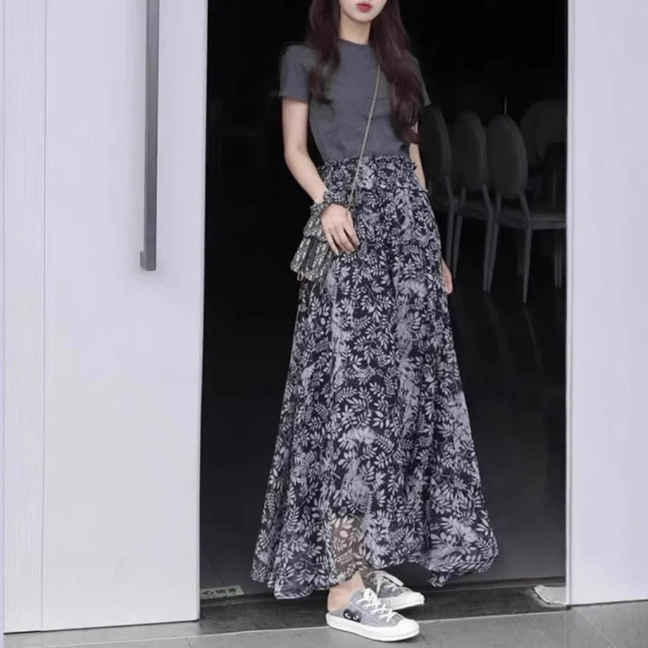 

Floral Print Two-Piece Set Elegant Fashionable Summer Dress Age-Defying Ensemble for Women's Wardrobe Essentials
