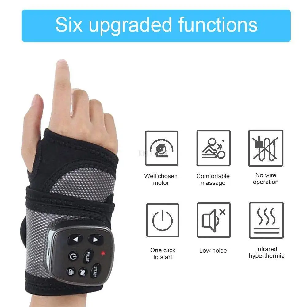 Multifunction Heated Wristband With Air Pockets Vibration Wristband Meridian Physiotherapy Instrument Relieve Wrist Pain Home