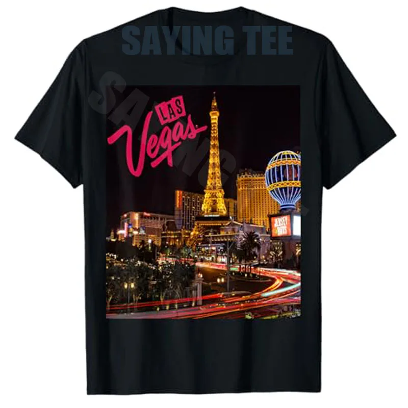 Las Vegas Shirt Vegas Strip Nachtleben Souvenir und Geschenke T-Shirt Y2k Las Vegas Souvenir Neuheit Geschenk Reise Urlaub Familie Kleidung – Detail 11