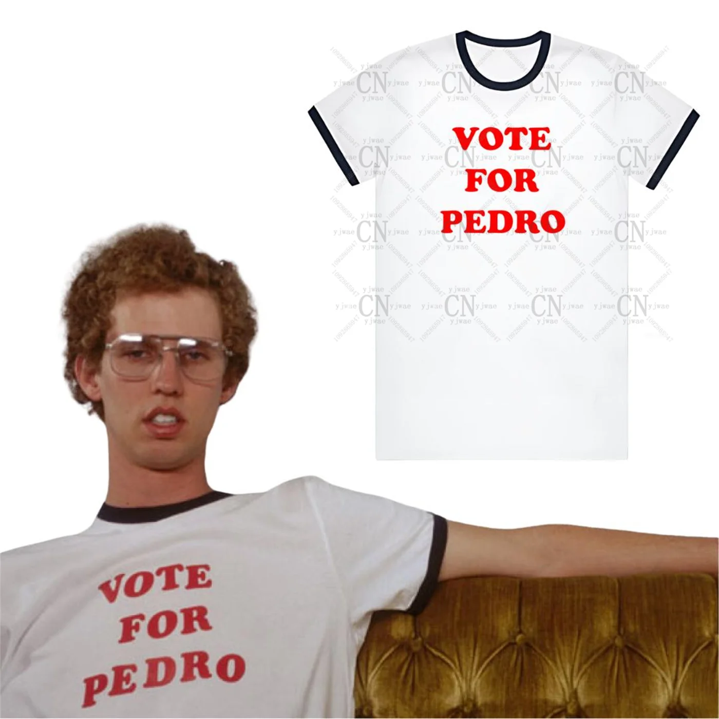 Napoleon Dynamite Vote For Pedro T-Shirt Casual Simple Short Sleeved Fashionable Streetwear Summer Men'S Women'S T-Shirts