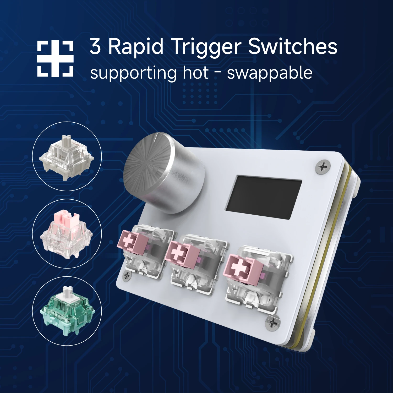 Sayodevice O3C Tastatur Schnelle Trigger Halle Magnetische Schalter Für OSU Geometrie Dash Rhythmus Spiele DIY Tasten Bildschirm Bild RGB Licht – Detail 1