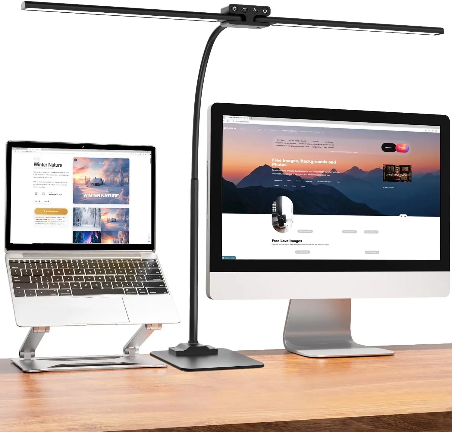 

Настольная лампа Architect с двумя плафонами, 24 Вт, 31,5 дюйма, с регулировкой яркости и 6 цветовыми режимами для дома и офиса, современное настольное освещение