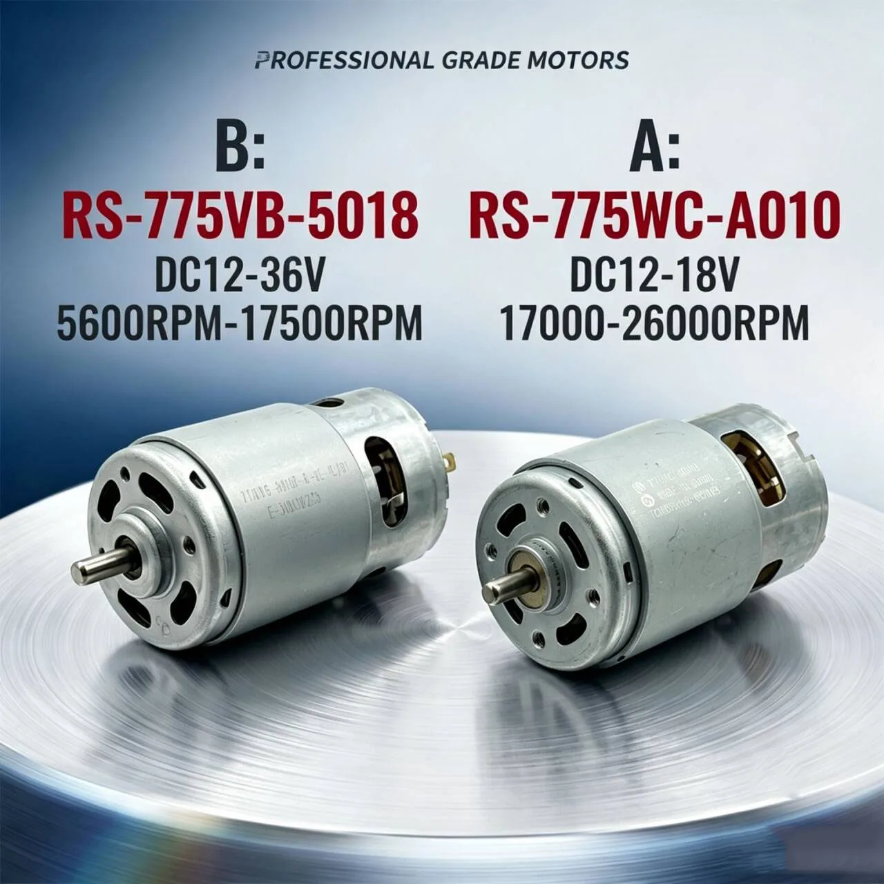 775 DC Electric  Motor RS-775WC-A010  RS-775VC-5018 12VV/18V36V High Speed  Powerful Engine  Drill Power Tools DIY Machinery