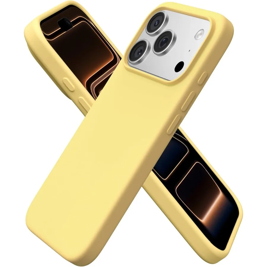 

Совместим с чехлом для iPhone 17 Pro 6,3, тонкий жидкий силиконовый 4-слойный полностью покрытый мягкий гелевый резиновый противоударный чехол