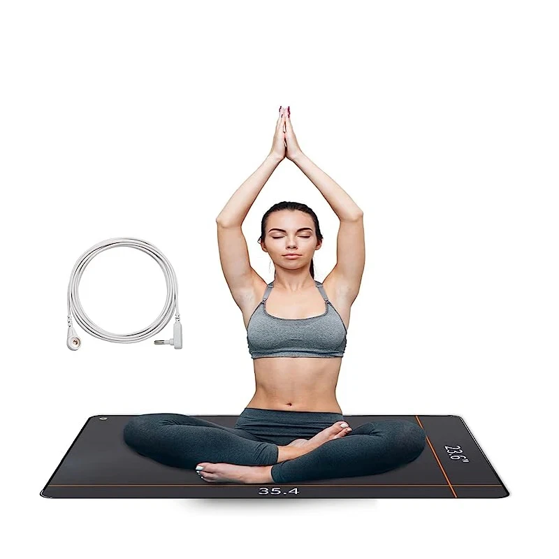 Grounding Mat Sleep Mat EMF Recovery Yoga Mat Improve Energy Release Body Foot With Anti-tangle Earthing Coiled Grounding Cord