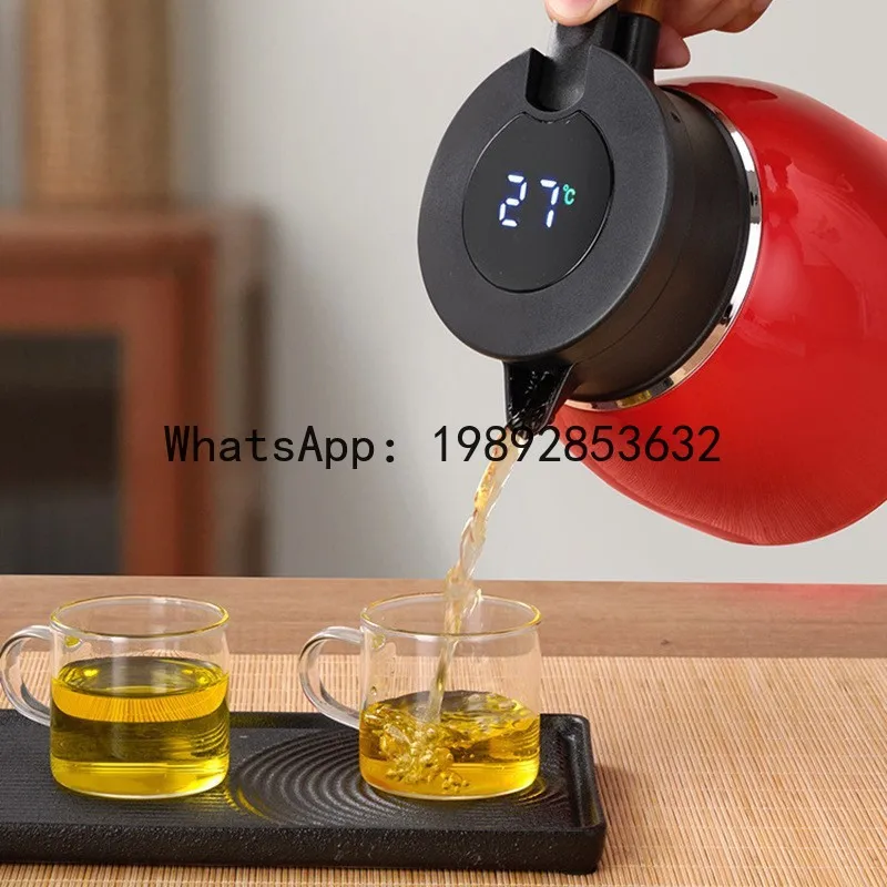 ZZ316 stainless steel stewed teapot thermal insulation pot large capacity tea separation ceramic teapot new Chinese style
