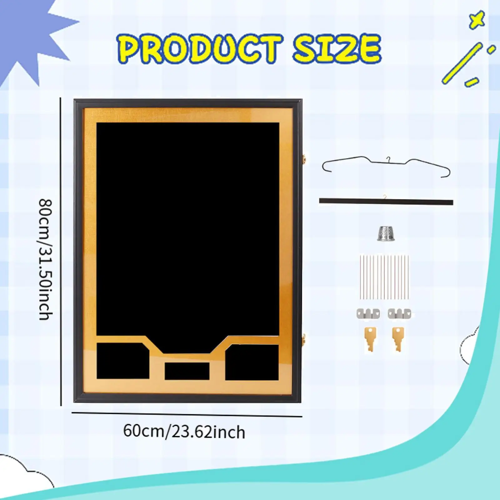 Jersey Frame Display Case Protection Case, Multipurpose, with Hangers, Sport Jersey Shadow Box for Baseball Hockey Shirt