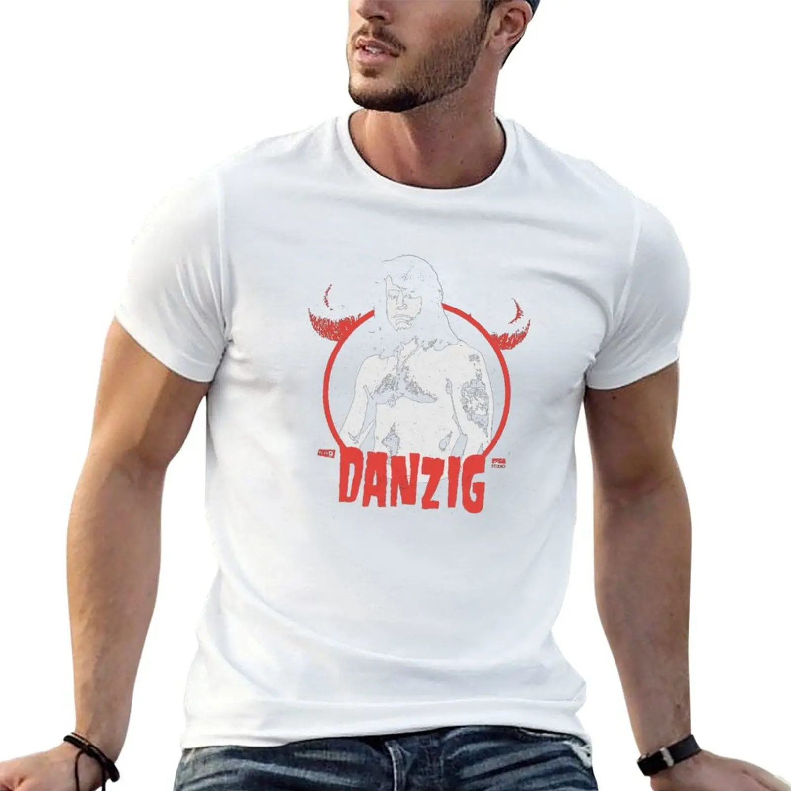 Danzig Glenn Danzig Illustrations Graphic T-Shirt Basic Regular Fit Casual T-Shirt