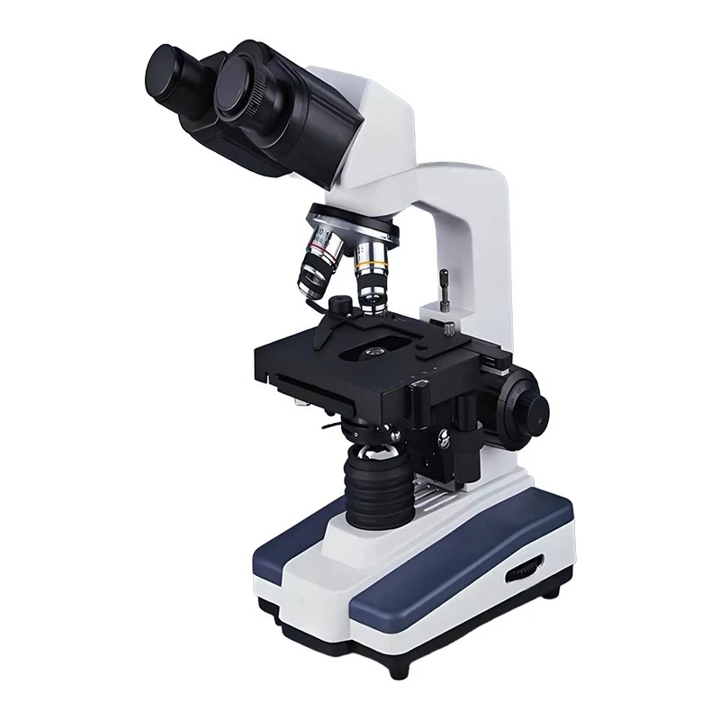 Binocular Biological Microscope 4X 10X 40X 100X Head Optical University Laboratory Cedric China