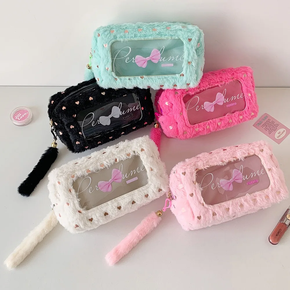 New Bow Pencil Case Large Capacity Multifunctional Pencil Bag Desktop Stationery Organizer Pouch