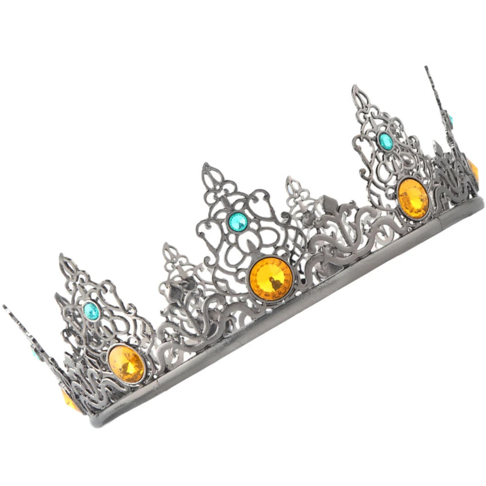 

Alloy Rhinestones Men's Crown Vintage King Costume Party Hair Accessory for Wedding Halloween Cosplay Performance for Men