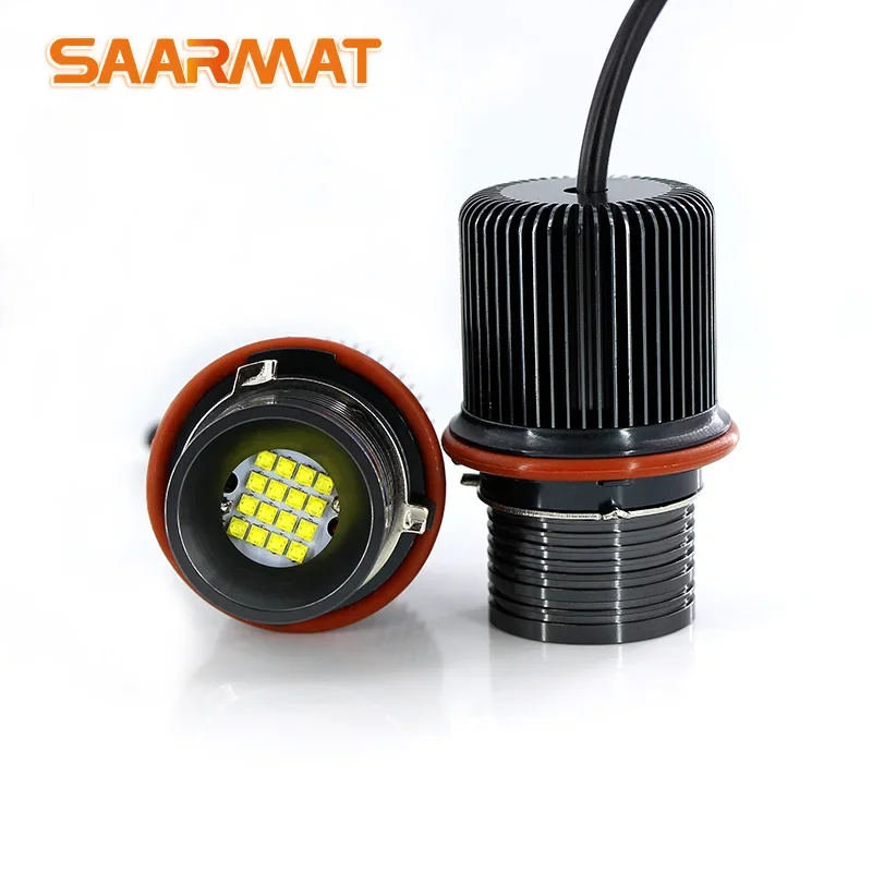 2PC 160W Error Free LED Angel Eyes Marker Lights Bulbs For BMW E39  E60 E61 E53 E63 E65 E66 E87 525i 530i xi 545i X3 M5 X5 00-09