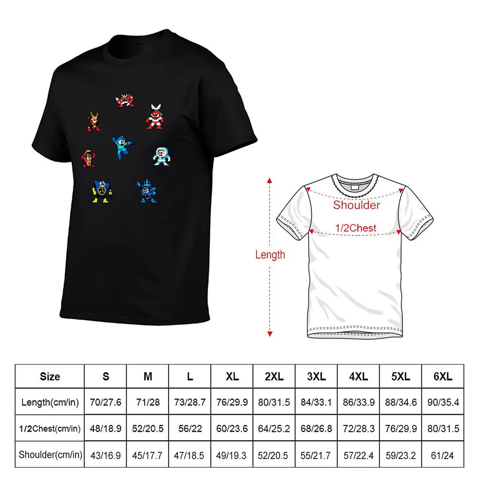 Megaman bosses T-Shirt plus size clothes vintage graphic tee street wear shirts graphic tees fruit of the loom mens t shirts