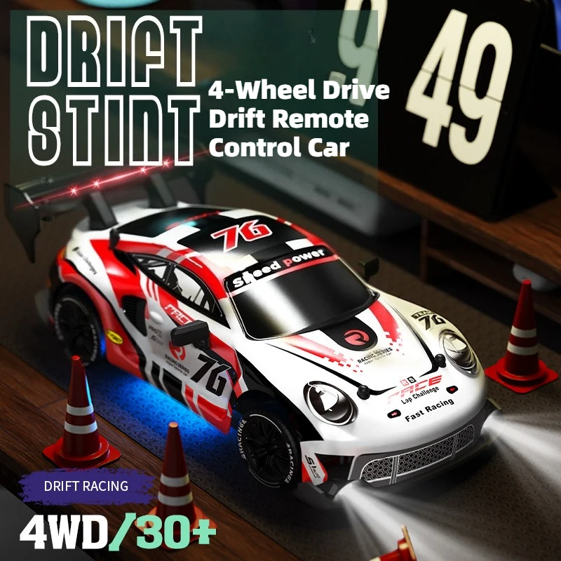 

Children's Toys Remote Drifting Car 4WD High-speed Racing Toy Speed Regulation Off-road Crash Resistant Car Model Boy's Gift