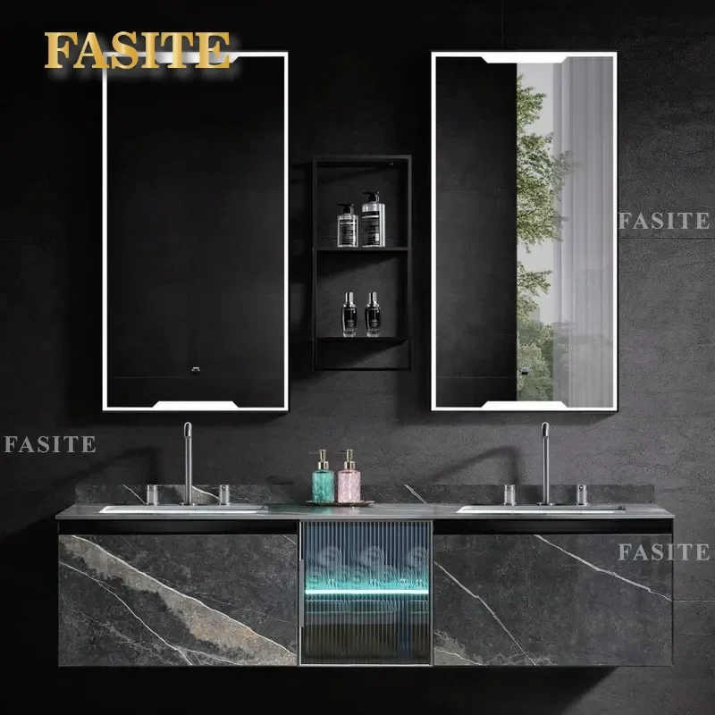 For Bathroom Cabinet Seamless Splicing Rock Slab Basin Household Toilet Washbasin Durable Modern Design Easy Installation