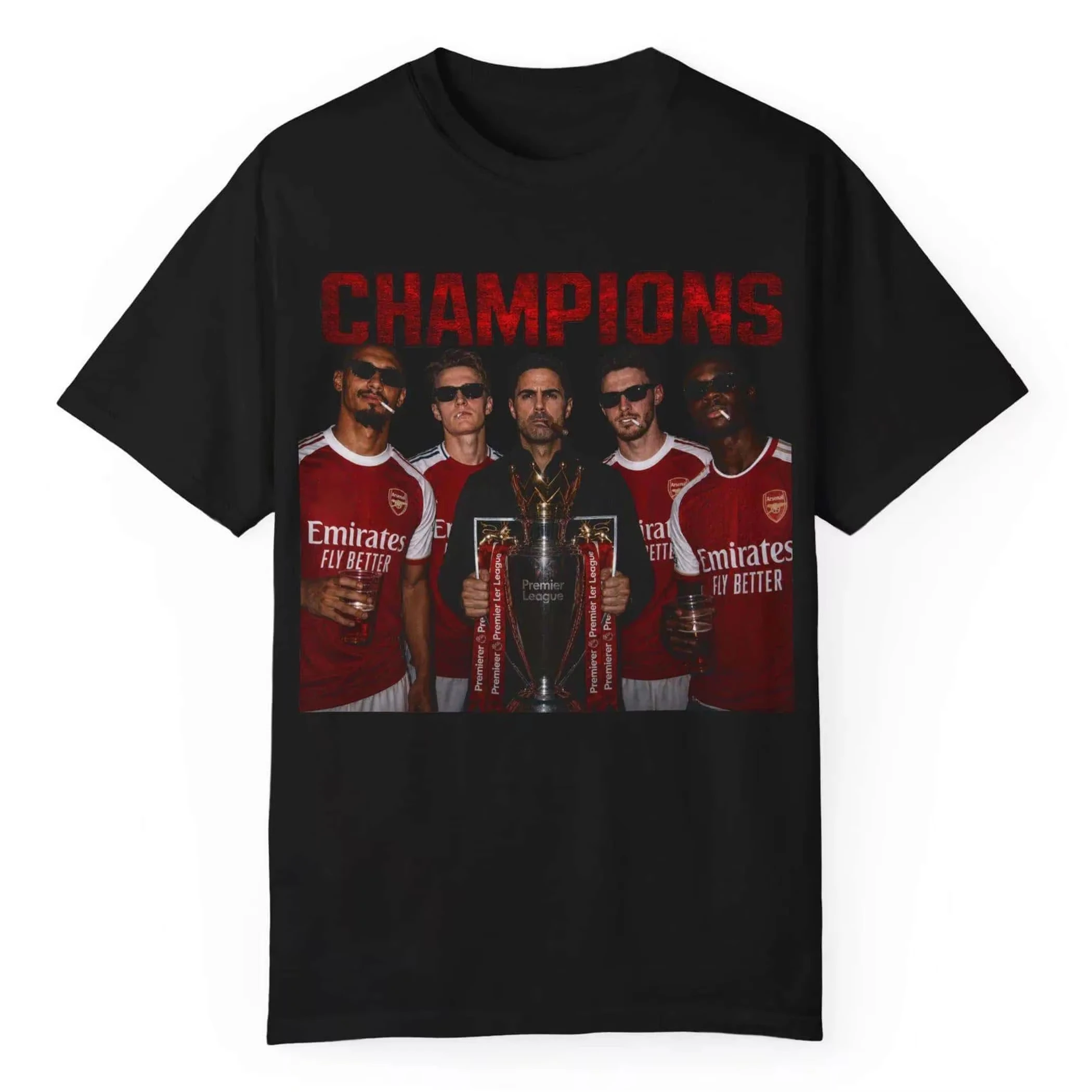 Arsenal Champions 2026 T-Shirt für Herren und Damen Sommer Baumwolle Y2K Kleidung Hochwertige Kurzarm-Shirts Streetwear Unisex – Detail 9