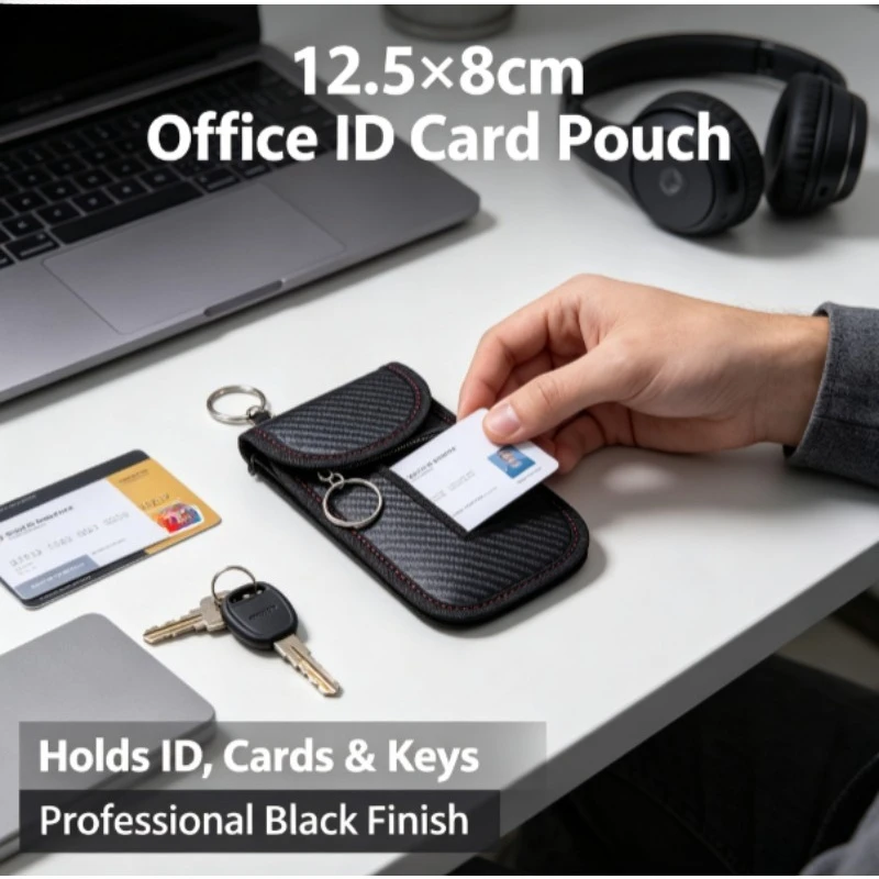 Promotion 2026 New Carbon Fiber Car Key Fob Case, Anti RFID Blocking Signal Shielding Anti Scan Anti Theft Key Holder