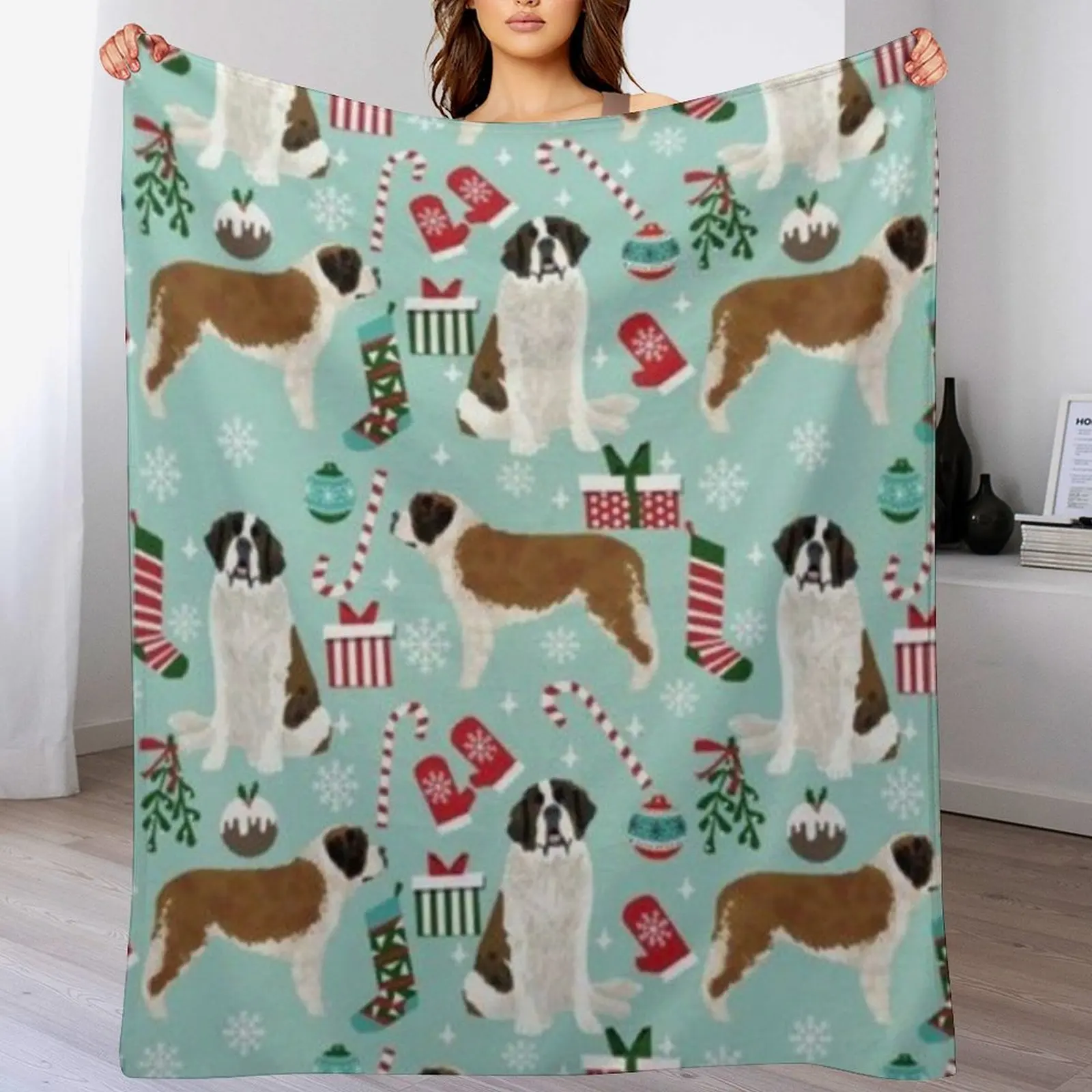 

SAINT BERNARD Throw Blanket Luxury Bed Decorative Beds anime Blankets