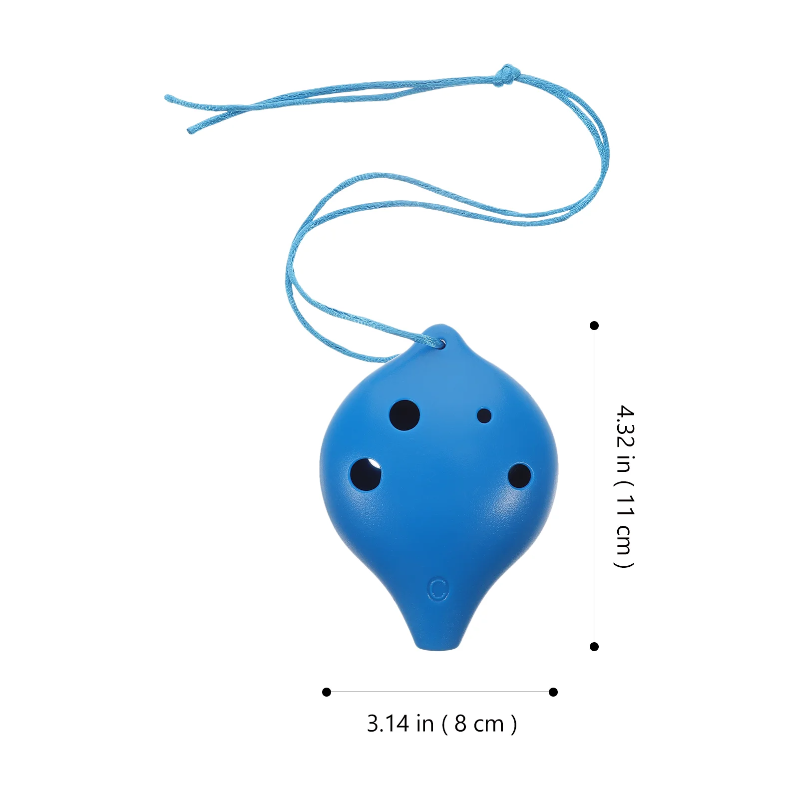 Ocarina Musical Instruments Creative Wind Necklace Flute Blue Plastic Beginner Child Toys