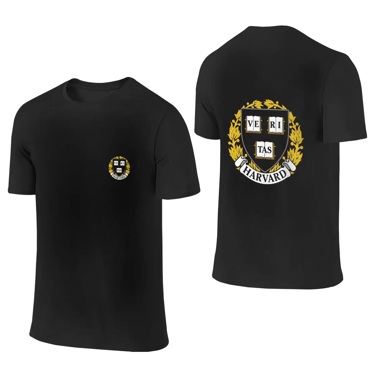 

Harvard Logo Men's Short Sleeve T-shirt Round Neck 100% Cotton T shirt S-6XL