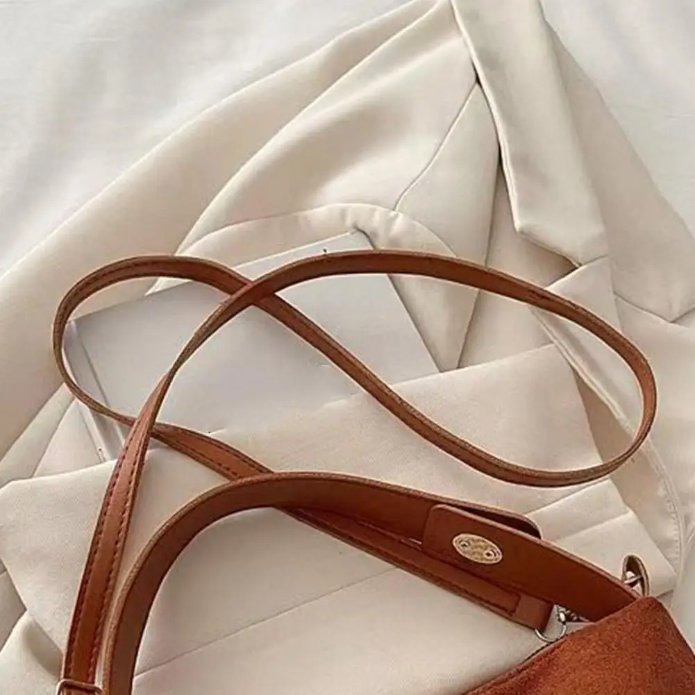 Vintage Wildleder-Handtasche, Retro Matte Unterarmtasche für Damen, Vielseitige Einzel-Schultertasche, Lässige Crossbody-Tasche – Detail 23