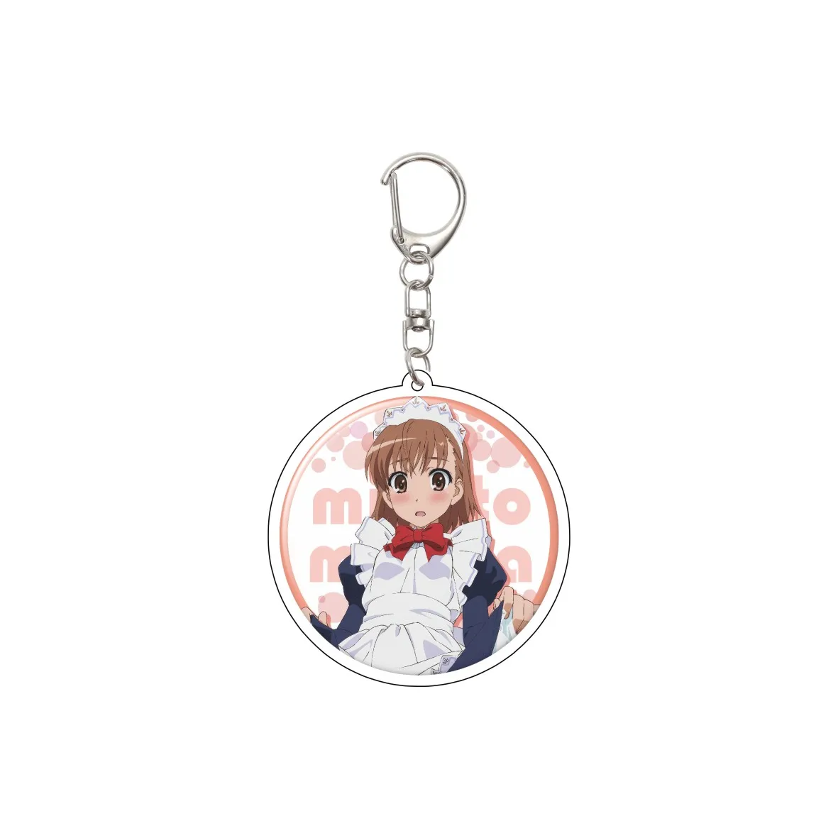 55MM Anime A Certain Scientific Railgun  Keychain Misaka Mikoto/Shirai Kuroko  Key Chain Acrylic Model Plate Christmas Gifts