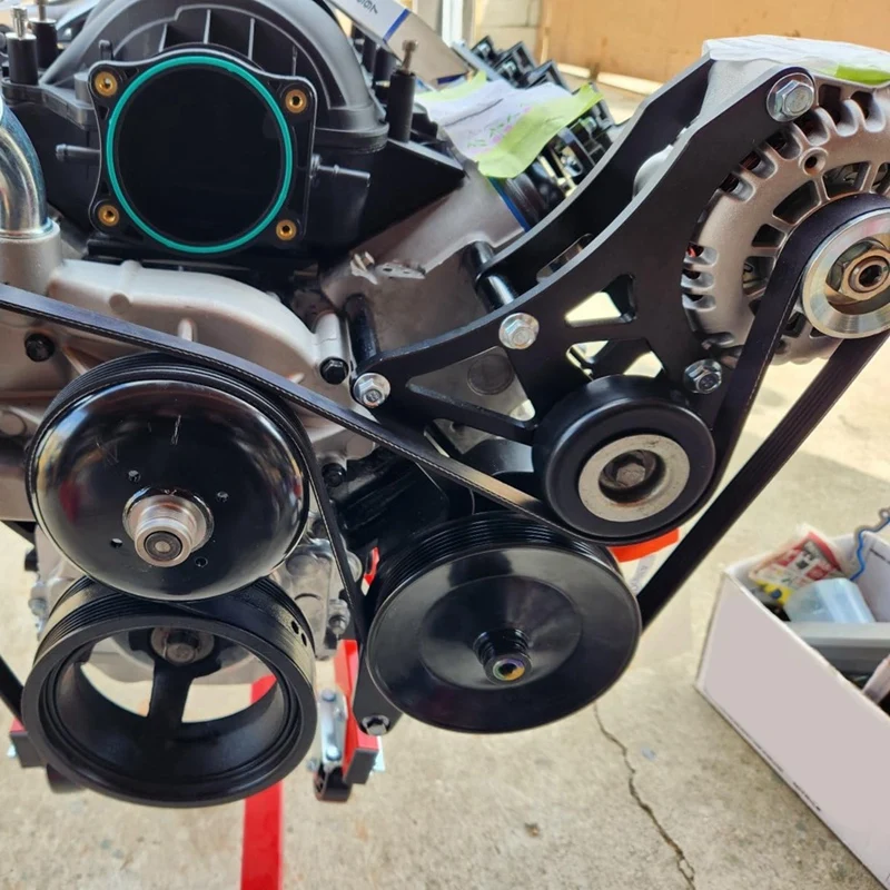 Super Sale LS Engine Serpentine Alternator Bracket & Power Steering Pump Swap Conversion for Chevrolet LS1 LS2 LS3 LS6 LS7 Engin