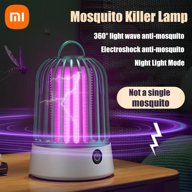 Xiaomi Rechargeable Electric Insect Zapper Light Non Toxic USB Insect Lamp Silent 360 Degree Wide Area For Camping Home Office