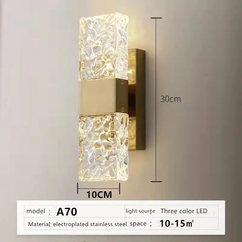 مصباح جداري زجاجي فاخر بإضاءة إبداعية من الشمال، جدار خلفية غرفة المعيشة، الدرج، مصباح بجانب السرير لغرفة النوم، حديث وبيم #5