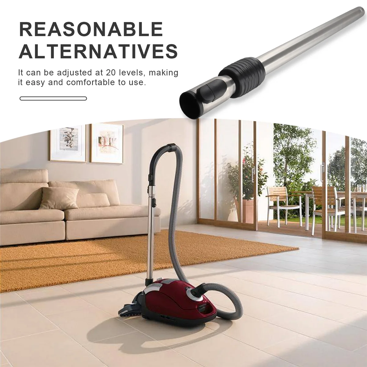 

Telescopic Suction Tube 35 mm Diameter with Click Function, Compatible for Miele Vacuum Cleaner S8, S6, S5, S4JADD