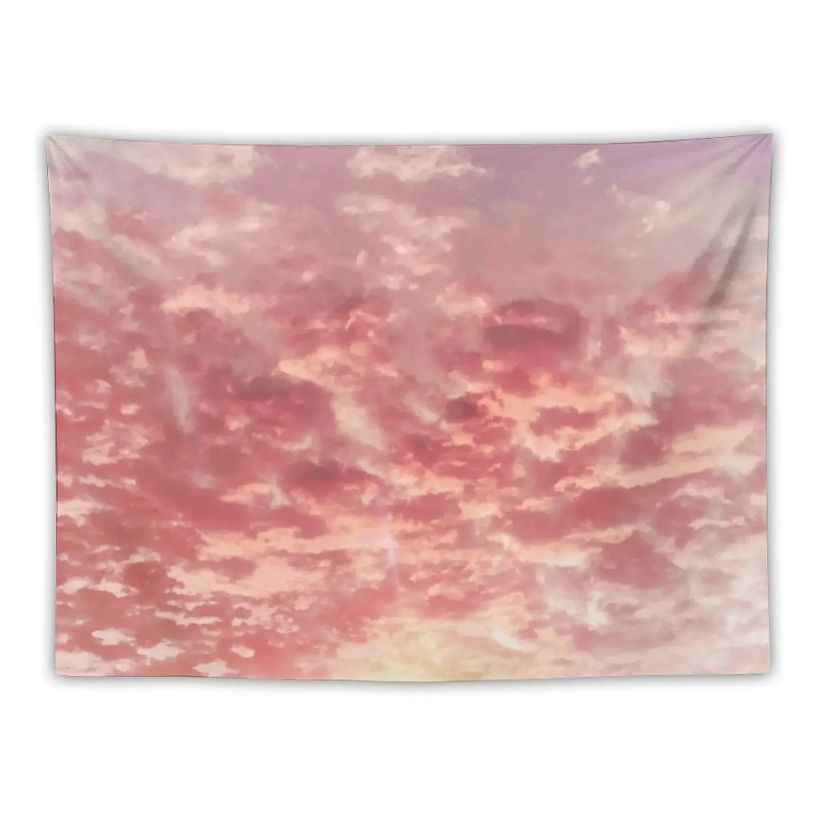 Pink clouds in evening Tapestry Room Decor For Girls For Bedroom Room Decoration Korean Style Tapestry