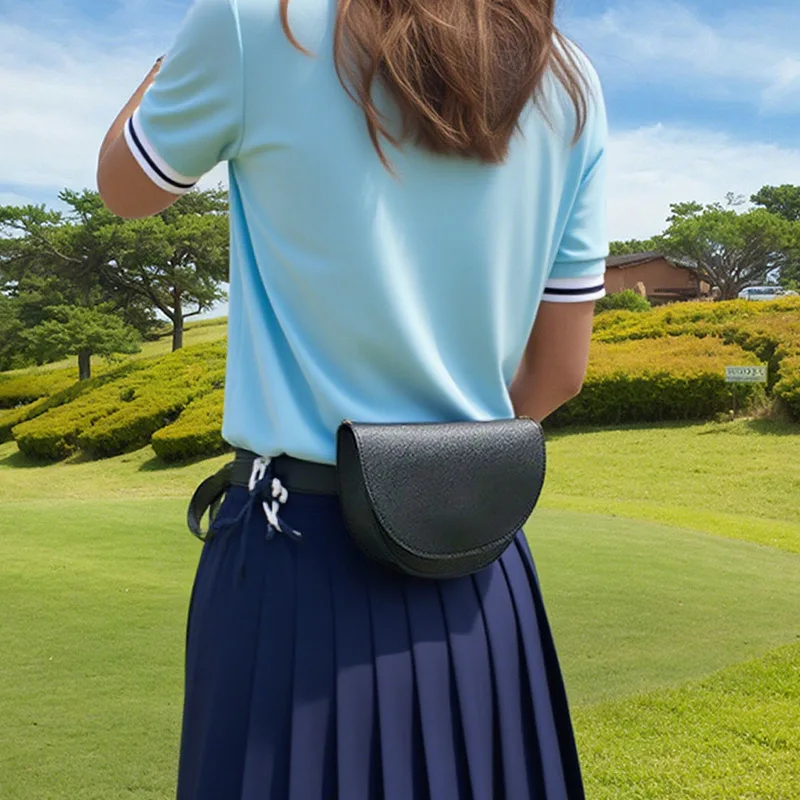 Golf Rangefinder Case Magnetic Closure Leather Holder Portable Range Finder Carry Bag Waterproof Waist Belt Pouch for Distance