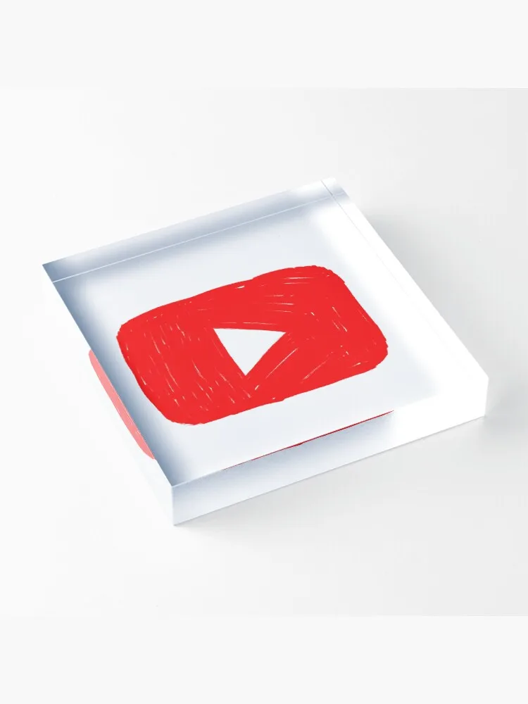 YouTube Pencil Icon drawing logo Acrylic Block-Support customization